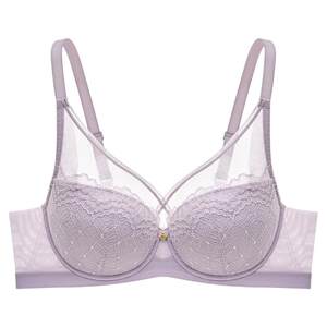 
Zhu Zhu's same style Manifen full cup thin bra plus size women's underwear big breasts show small bra push up