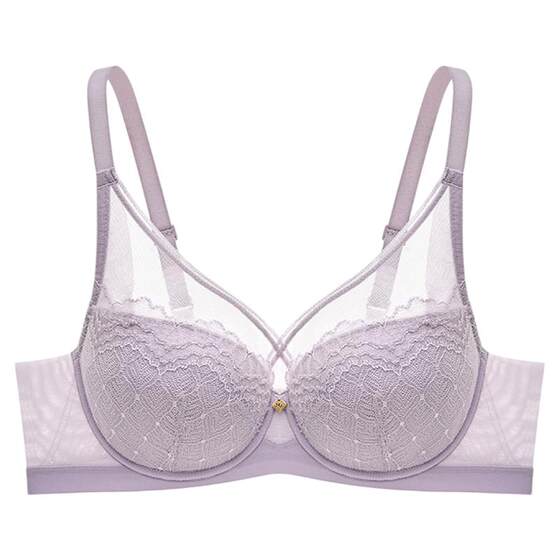 
Zhu Zhu's same style Manifen full cup thin bra plus size women's underwear big breasts show small bra push up