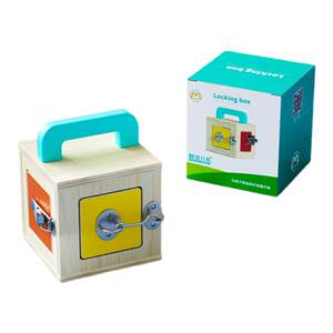 
Montessori key unlocking busy box baby educational toys children's early education Montessori teaching aids lock box 123 years old