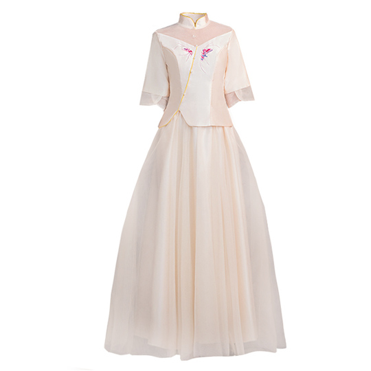 Chinese Style Bridesmaid And Groomsmen Dresses Sisters