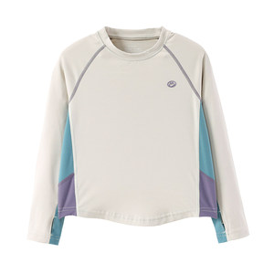 
Half-time leisure children's sports long-sleeved bottoming shirt, fashionable spring wear 2026 new style breathable T-shirt for boys and girls spring and autumn