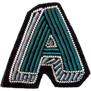 Lingxin Creation Indian Silk Handmade Embroidery Advanced Acting Covered English Letter Design Significance Niche Badge Decoration