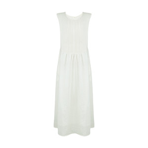 AAAAXBBB Nidland School three -color gentle vest long skirt female round neck vertical vertical feeling temperament dress