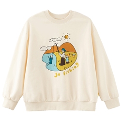 Papa's New Winter Sweatshirt For Babies And Children, A Different Parent-child Outfit For A Family Of Three, Thick Velvet And Foreign Style, Popular In The Street