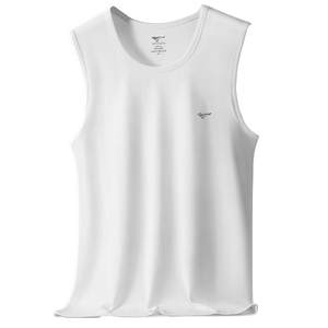 Seven wolf men's vests Pure cotton wide shoulders wear bottoming skirt shirt Boys fitness exercise sweat -absorbent sleeveless shoulder men
