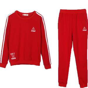 
Clearance] Spring and Autumn and Winter Korean sportswear suits for women's casual slim students' sweatshirts fashionable two-piece set