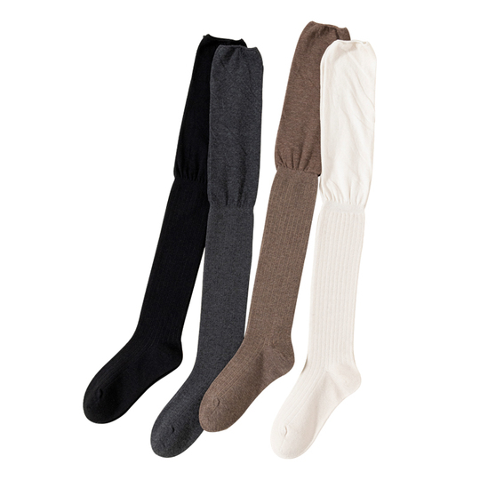女性用オーバーニーソックス - jkロングレッグコットンソックス 女性用オーバーニーソックス - jkロングレッグコットンソックス
