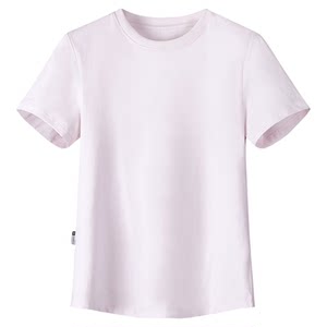
Camel short-sleeved T-shirt women's right shoulder T-shirt solid color half-sleeved t-shirt ice-feeling short bottoming elastic slim slimming top