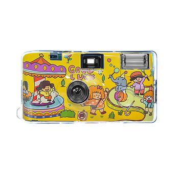 Fuji Kodak Retro Disposable Film Camera Half-Grid Flash Silly Color Film Machine Creative Gift