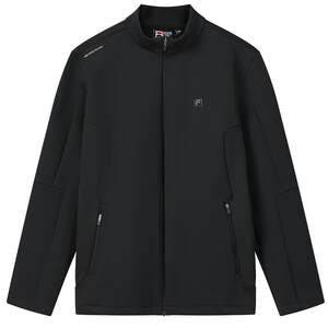 
FILA official men's knitted long-sleeved jacket 2026 spring new casual simple warm stand-up collar top