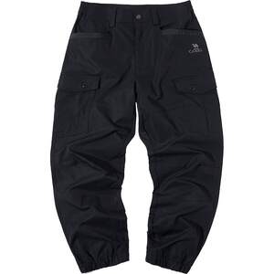 Camel men's legging overalls men's autumn and winter loose outdoor sports water-repellent black casual long pants