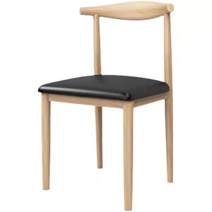 Nordic dining chair minimalist modern restaurant chair chair casual back stool household desk chair imitation solid wood iron corner chair