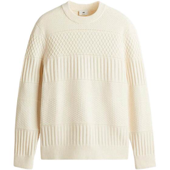 
HM men's and women's knitted sweaters spring fashion round neck bottoming shirt couple wear inner sweater pullover 1241022
