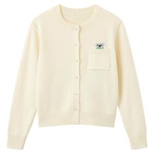 
Kuaiyu 2025 winter new women's cardigan sweater round neck cute casual versatile simple fashionable warm and comfortable