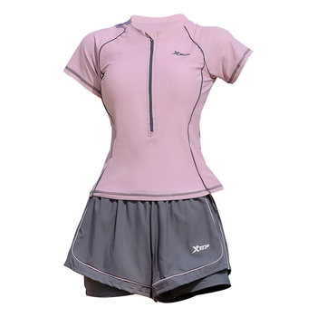 Xtep women's split boxer sports two-piece swimsuit