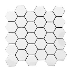 Huaxin Shuo Hexagonal Mosaic Tiles White Kitchen