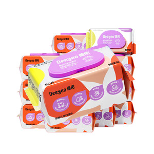 Deyou baby special hand and mouth wipes baby newborn children household wet wipes 80 pumps family affordable large pack