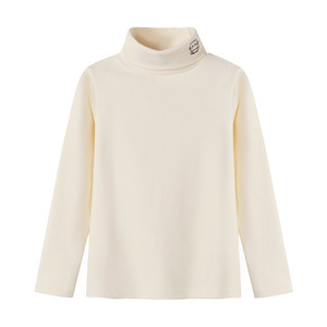 
Children's turtleneck bottoming shirt, boy's autumn and winter pure cotton inner warm top, spring and autumn baby girl's long-sleeved T-shirt
