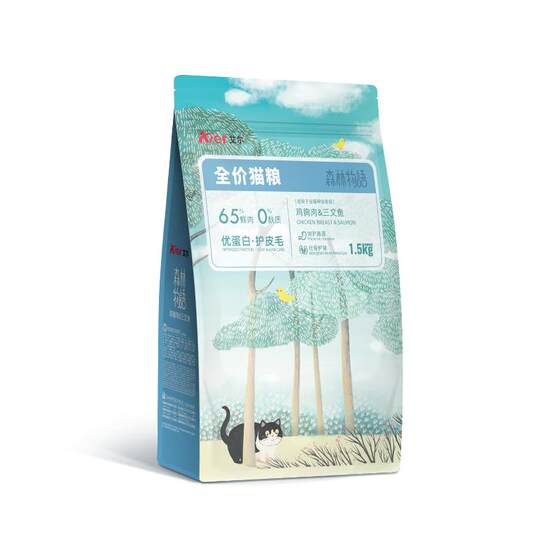 
Aier chicken breast salmon full price cat food 3*0.5kg Forest Story Fresh Meat to Become Kits Universal Cats 1.5kg