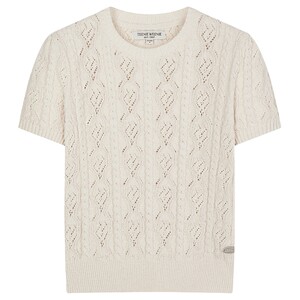 
TeenieWeenie bear knitted T-shirt summer casual energetic women's round neck sweater fashion hollow top