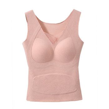 
Five white geese seamless thermal vest suspenders