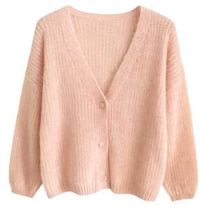 
Gentle and lazy style, light pink, loose and slim, soft and waxy knitted cardigan with a high-end atmosphere and commuting style