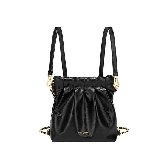 Cnoles one-three-back hobo bag women's black chain shoulder bag women's new armpit bag women's crossbody bag