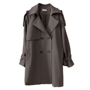 This year's popular street blown-up trench coat for women's mid-length 2025 new spring and autumn large-size jacket high-end temperament goddess style