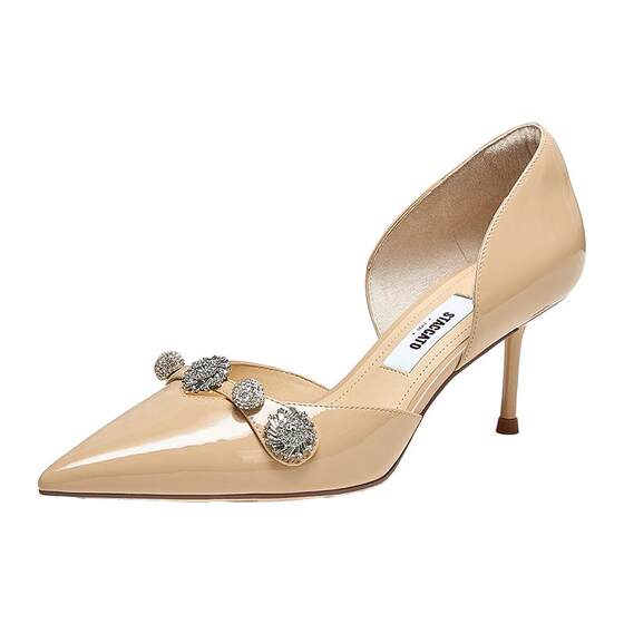 
Scatto 2026 New Starry Night Overture High Heels Elegant Shallow Mouth Single Shoes Baotou Sandals Women's Shoes ED383CK6