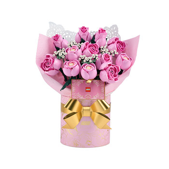 LEGO official flagship store 10374 pink rose gift box eternal flower building blocks toy ornaments