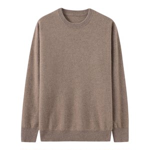 
New autumn and winter 100% pure cashmere sweater men round neck long sleeve pullover business casual loose sweater knitted pullover