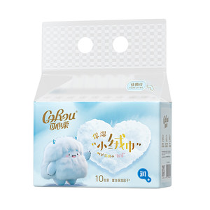 Kexin soft handkerchief paper cloud soft towel portable paper towels, four -layer thick napkin, 10 pieces of packed
