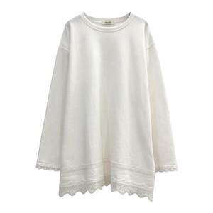 
Nuochu maternity wear lace splicing T-shirt spring and autumn top loose cotton Korean style casual bottoming shirt