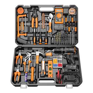 Hand drill tool box set household pistol drill lithium battery small brushless 21V hardware impact drill power tool