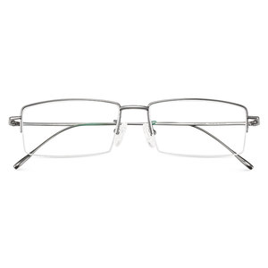 
Super light fit for myopia glasses men, business half-frame glasses frame pure titanium eye frame gold wire square glasses frame finished product