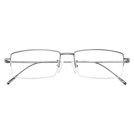 
Super light fit for myopia glasses men, business half-frame glasses frame pure titanium eye frame gold wire square glasses frame finished product