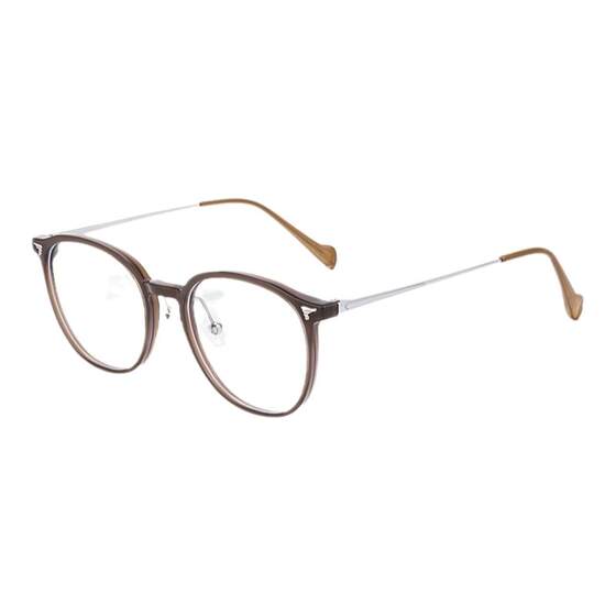 
[Free matching degree] Sagawa ultra light pure titanium retro round frame anti-blue light color-changing glasses women's glasses frame men's trend