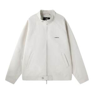 
BJHG reckless stand collar soft leather jacket men's spring trend new quiet luxury style loose PU leather jacket women