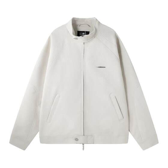 
BJHG reckless stand collar soft leather jacket men's spring trend new quiet luxury style loose PU leather jacket women