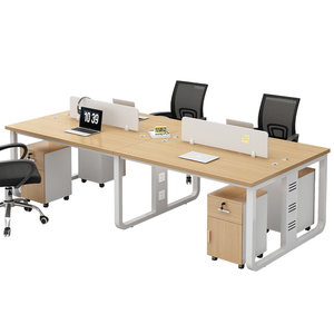 Desk desk and chair combination simple modern office staff computer table 4, four 66 and six -person desk employees
