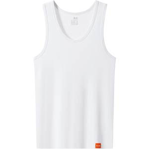 
So far, men's pure cotton sports fitness hurdle white sleeveless T-shirt, all cotton old man summer 2025 new model