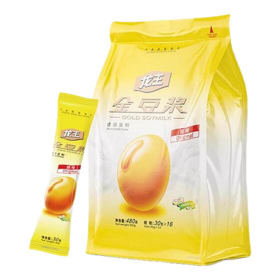 
[Official Authentic] Dragon King Golden Soy Milk Powder Original Flavor 480g Drink for Pregnant Women Nutritious Breakfast Independently Packaged Drink