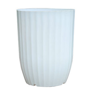 
Vertical pattern large flower pot light luxury high-end sense home interior high tube simple breathable flower paradise bird pot imitation ceramic