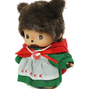 Monchhichi Cute Vinyl Plush Cute Doll Fashion Little Red Riding Hood Big Bad Wolf Overalls