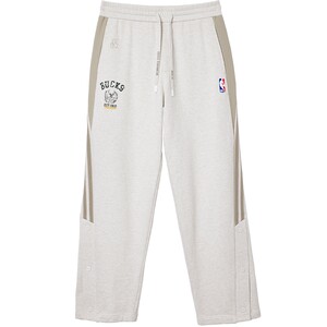 
[NBA Co-branded Bucks] Jack Jones Men's Spring Sweatshirts Long Pants with Snap Buttons and Loose Slits