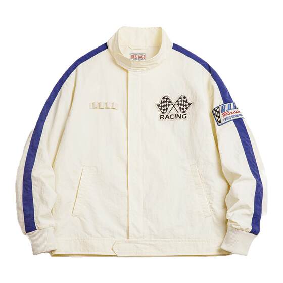 
Maden workwear American retro color-blocking embroidered racing jacket F1 driver suit casual baseball collar jacket men's spring