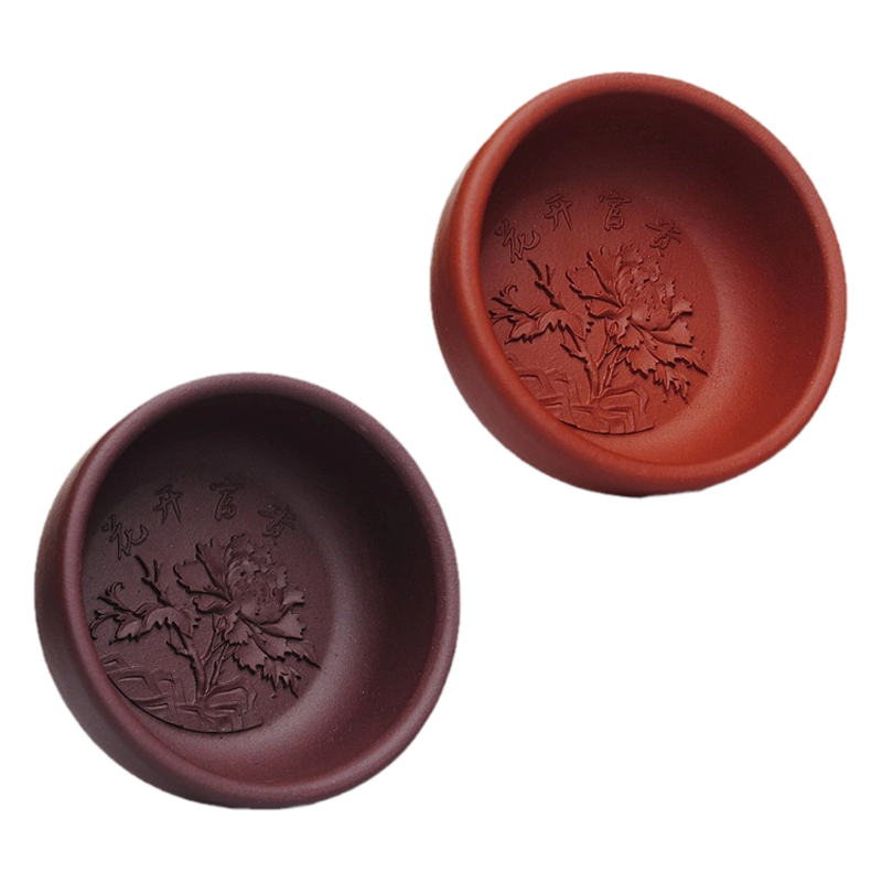 宜興 紫砂茶杯 寿桃主人杯 茶器 茶杯 煎茶道具 茶杯
