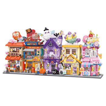 
MINISO Colorful Street View Assembly Building Blocks Toys ornaments Girls' Birthday Gifts Children's Intelligence