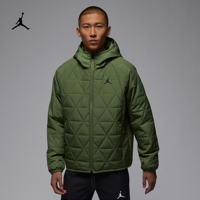 ເສື້ອຍືດຜູ້ຊາຍ Nike Jordan ຢ່າງເປັນທາງການຂອງ Jordan ລະດູໃບໄມ້ປົ່ງ Maillard cotton jacket ອົບອຸ່ນແລະກັນນ້ໍາ FD2638