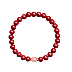 
Qingxiangtai original mine cinnabar bracelet authentic official flagship women's natural Hetian jade transfer beads animal year bracelet